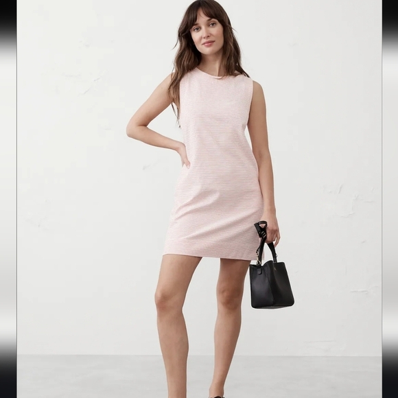 NWT Banana Republic Red And White Striped T-Shirt Mini Dress - Size M - Picture 5 of 8